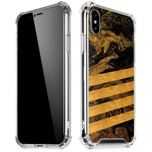 Striped Marble iPhone XS Max Clear Case
